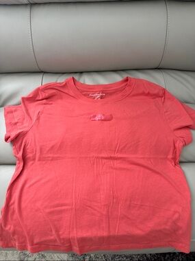 Calvin Klein Jeans Coral-Red Crewneck T-Shirt
